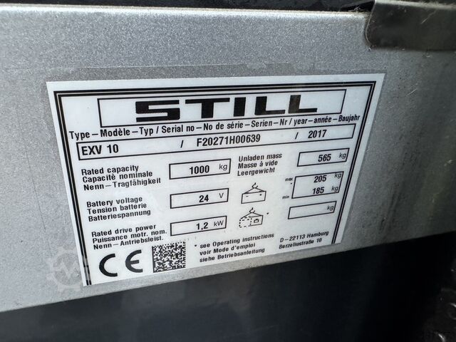 VS-22528 Kompaktný elektrický zakladač Still EXV 10 STILL exv10