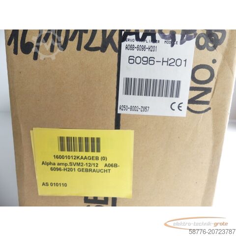 Fanuc component Fanuc A06B-6096-H201 Servo Verstärker SN: EA9X09820 - ! -