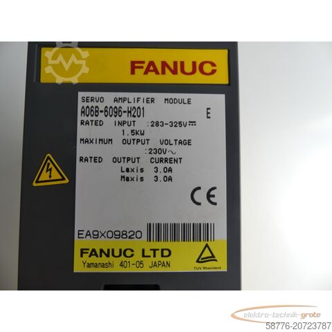 Fanuc component Fanuc A06B-6096-H201 Servo Verstärker SN: EA9X09820 - ! -