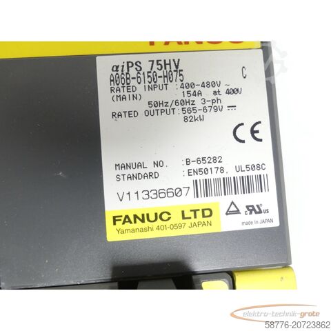 Fanuc Komponente Fanuc A06B-6150-H075 Verstärker PS 75HV SN V11336607