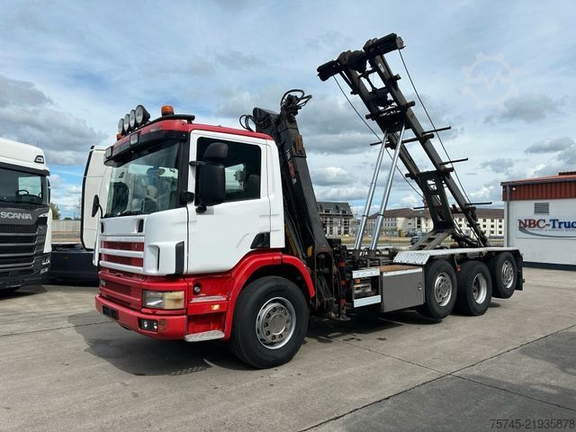 Ανατρεπόμενο φορτηγό SCANIA 380 * 8 x 2 * HIAB  105 Z KRAN *2 x LIFT *ABROLL