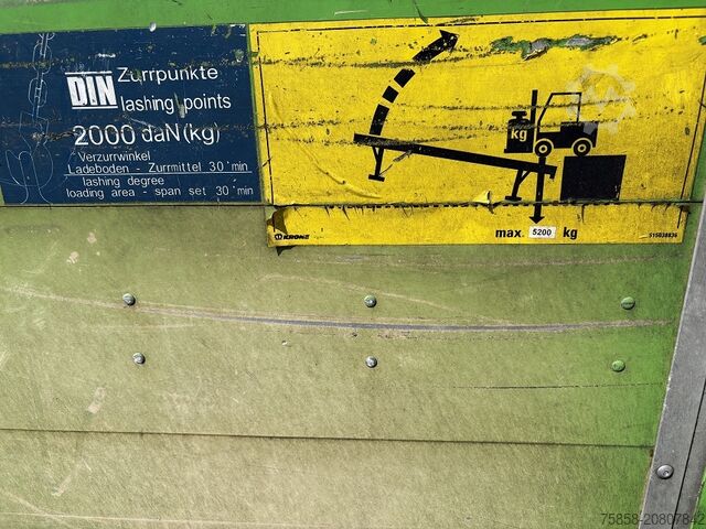 Vaihtolava tasalavallaVaihtolava lavallaVaihtoalusta lavalla Krone Baustoff 7,45 Multilockrahmen Türen