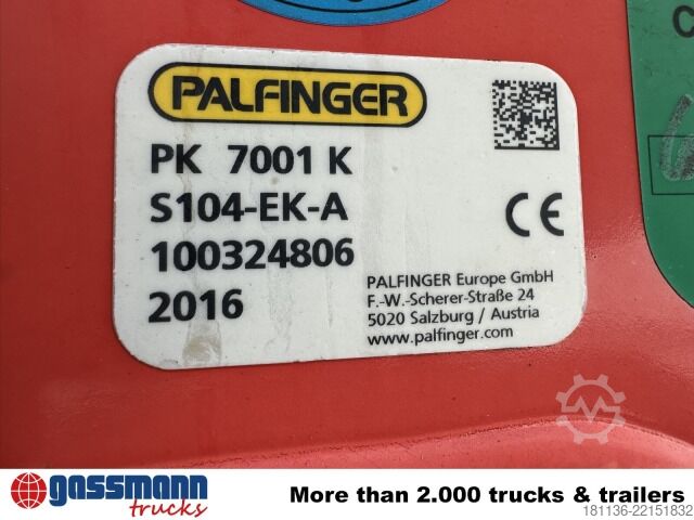 डंपर ट्रक Mercedes-Benz Atego 823 K 4x2, Palfinger Kran PK 7001 K,