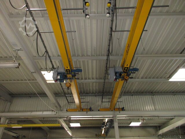 Marquesina de grúa sala de grúas grúa doble grúa Demag - 2x Portalkran Brückenkran Kran EKKE 3200Kg 3,2t 13262mm + Laufschienen