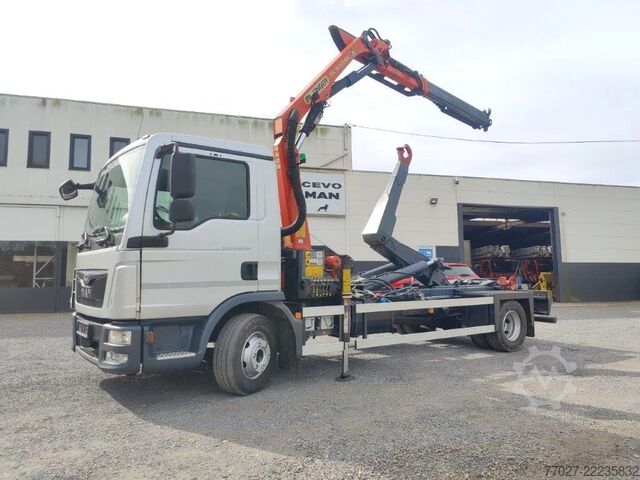 Kanca kol sistemi MAN TGL 12.250 Containersysteem met kraan Palfinger...