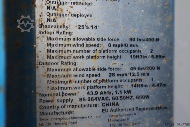 Scherenhebebühne Genie GS1932 E-Drive Several In Stock, 8m Working Height