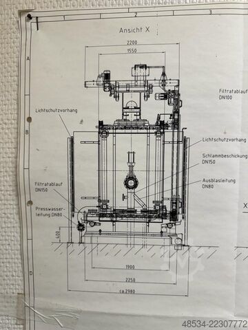 Máy ép lọc buồng Passavant Membranfilterpresse 1500/200/58
