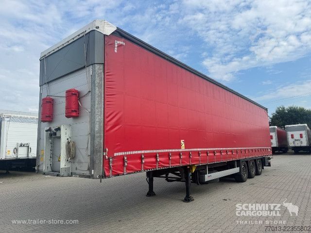 Open semitrailer with tarp Schmitz Cargobull Curtainsider Mega