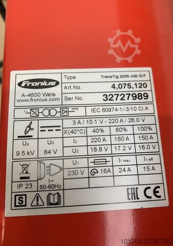  FRONIUS TransTig 2200 Job G/F