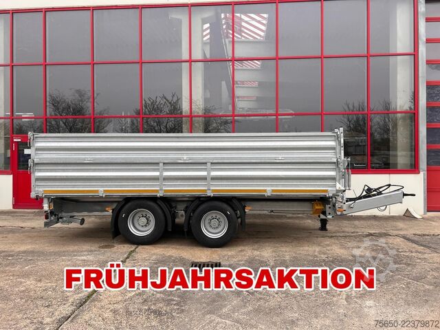 Kiepaanhangwagen Möslein TTD 19 AB  19 t Tandemkipper Tieflader, Breitbereifung Aufsatzbordwänden-- Neufahrzeug --
