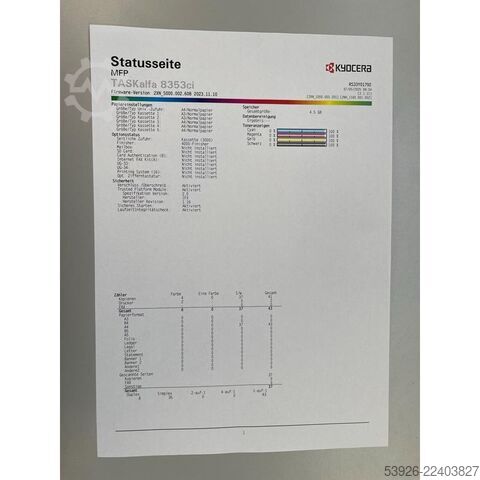  Kyocera TaskAlfa 8353ci incl. Finisher Paperdeck