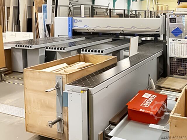 Beam panel saws with automatic warehouse 