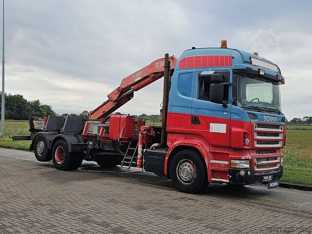 รถพ่วงแพลตฟอร์ม SCANIA R480 6X2 MANUAL CRANE