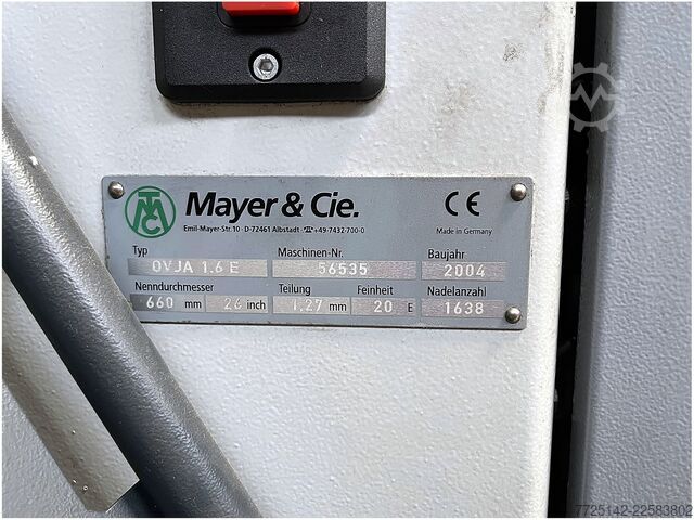 Circular doble cara jacquard 26" Mayer & Cie. OVJA 1.6 E