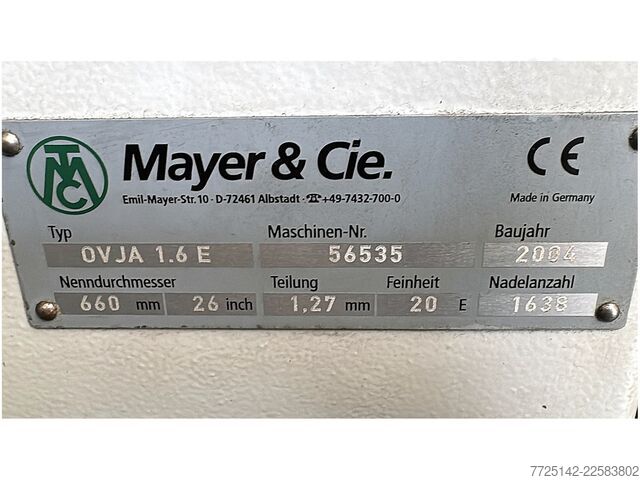 Circular doble cara jacquard 26" Mayer & Cie. OVJA 1.6 E