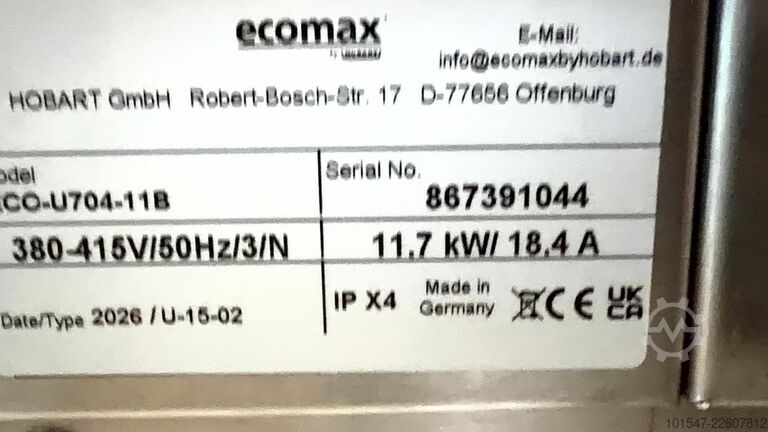 Mašina za pranje sudova HOBART Ecomax