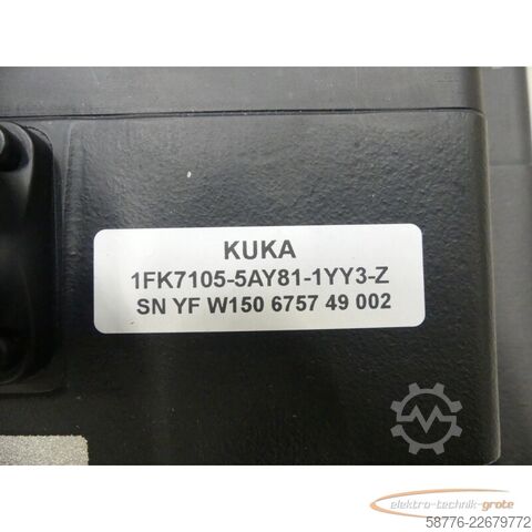 Control unit KUKA 1FK7105-5AY81-1YY3-Z Servomotor SN: YFW150675749002