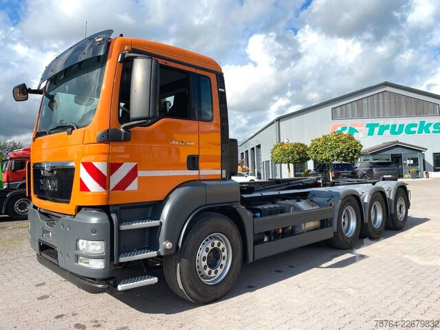 Haakarm vrachtwagen MAN TGS 35.440 / HIAB XR26.59 / 8x4 /Gelenkt/ 67 tkm