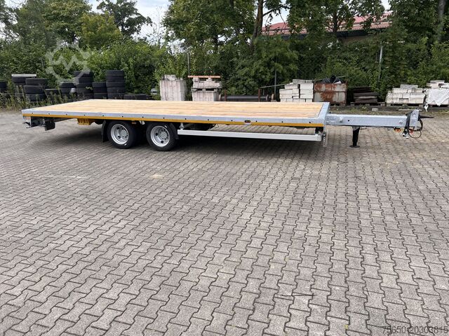 Remorcă deschisă Möslein THT 14-G 7,20 ausziehbar  13,9 t Tandemanhänger- Tieflader, ausziehbar