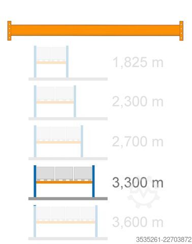 Plattenregal-Anlage 10 x 13,7 m, 5 m hoch,10 Schutzecken 50 Rahmen, 240 Traversen (3300) 3,25 t