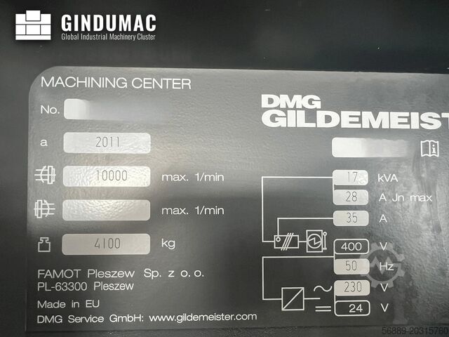 Vertical Machining Centre DMG MORI DMC 1035V