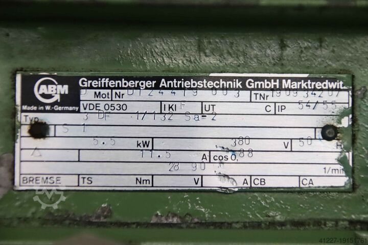 Moteur électrique 5,5 kW 2890 tr/min ABM Greiffenberger 3 DF 1/132 Sa-2