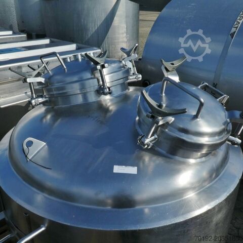 650 Liter heat-/coolable pressure tank, Aisi 316 Precision Stainless 6977