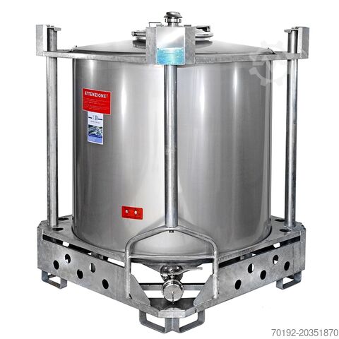 Gloednieuwe roestvrijstalen 1000 liter container gemaakt van V2A  10007