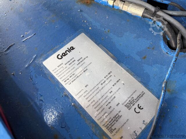 Genie GS-2032 sakselift, sakseplattform 2006 / 1200 timer, 8 m arbeidshøyde GENIE GS-2032 schaarlift schaar hoogwerker 2006 / 1200uur 8mtr werkhoogte