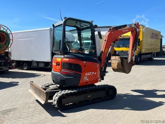 Minirýpadlo KUBOTA Minibagger U 27 - 4 Minibagger HI Kurzheck 1928h