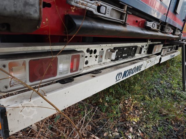 Brandalı açık yarı römork KRONE Mega Lang LKW SAF-Achsen Hubdach  Multilock