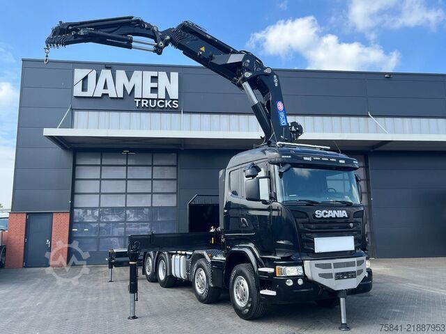 ক্রেন ট্রাক Scania R490 R 490 8x2 Euro 6 HMF 8520-K6 + JIB FJ2000-K6