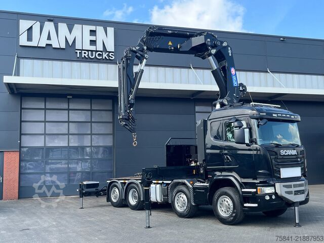 ক্রেন ট্রাক Scania R490 R 490 8x2 Euro 6 HMF 8520-K6 + JIB FJ2000-K6