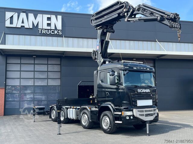 ক্রেন ট্রাক Scania R490 R 490 8x2 Euro 6 HMF 8520-K6 + JIB FJ2000-K6