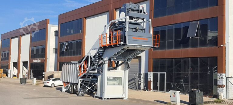 Nhà máy trộn bê tông Polygonmach mobile batching plant self ereted-real mobile-n...