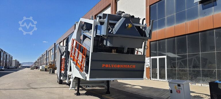 Nhà máy trộn bê tông Polygonmach mobile batching plant self ereted-real mobile-n...