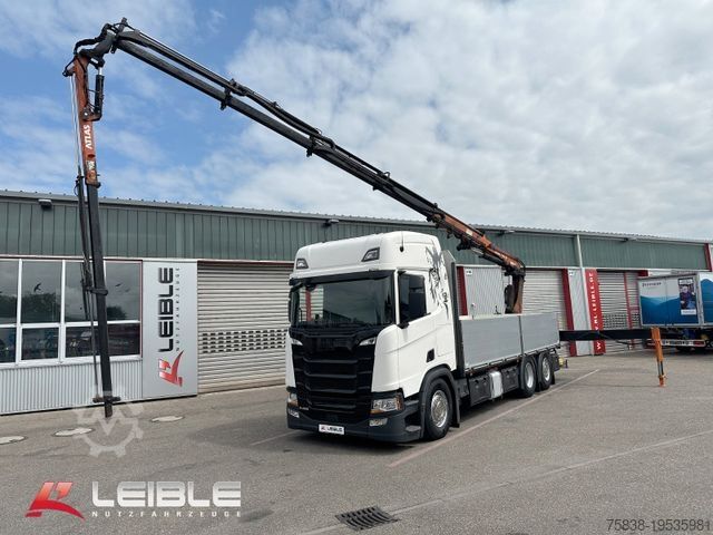 Camião de plataforma SCANIA R 450 6x2*4NB*Atlas mit Jib* VollLuft*Lift/Lenk*