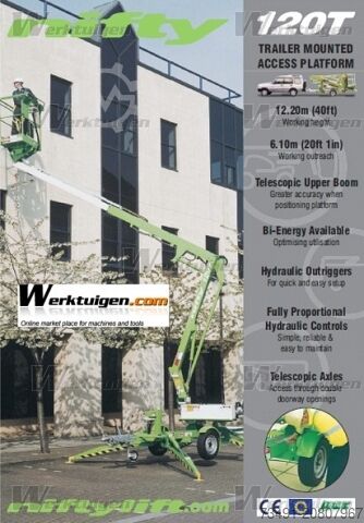 কর্মরত প্ল্যাটফর্ম সহ ট্রেলার Niftylift 120 TE