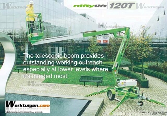 কর্মরত প্ল্যাটফর্ম সহ ট্রেলার Niftylift 120 TE