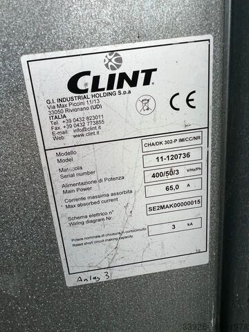 Hűtőgép Kaltwassersatz Clint 85 KW Chiller 2012 Kälteanlage