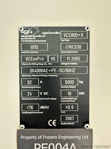 Vertical machining center MIKRON VCE 800 Pro-X