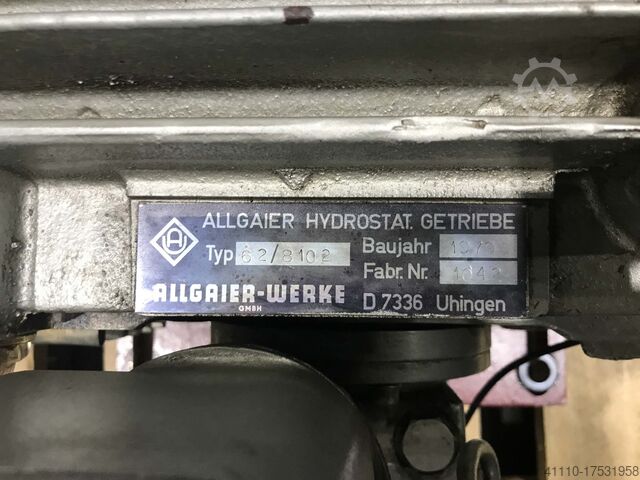 Transmisión hidrostática ALLGAIER 62/8102