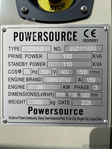 Kruszywo Cummins 6BT5.9-G2 - 110 kVA Generator - DPX-19835