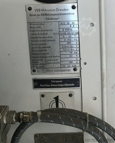CNC vertikalna bušilica za razvrtanje rupa (jig boring mašina) WMW MIKROMAT BKoZ 900x1400/5NC