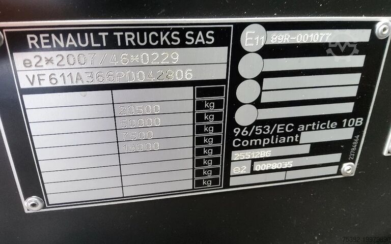 Standard SZM Renault T480 4X2 13 LITER TURBO COMPOUND - EURO 6 - 03-...