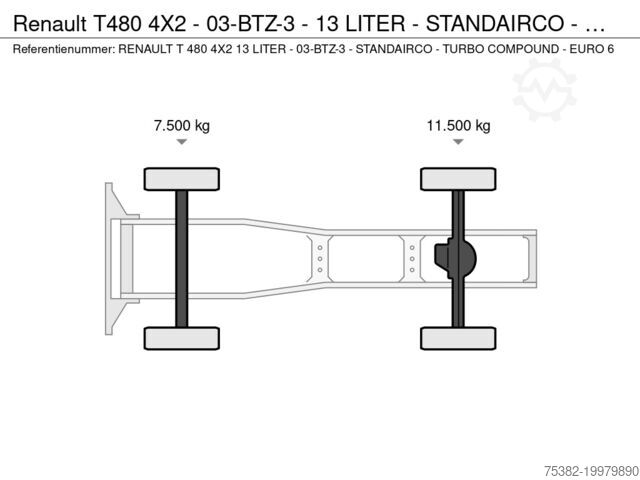  Renault T480 4X2 - 03-BTZ-3 - 13 LITER - STANDAIRCO - T...