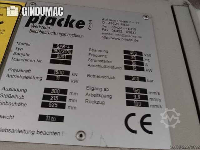  PLACKE QPB-4 150/3100