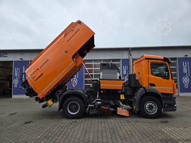 Barredora de calzadas MERCEDES-BENZ ACTROS 1830 4x2 Kehrmaschine BUCHER OPTIFANT8000