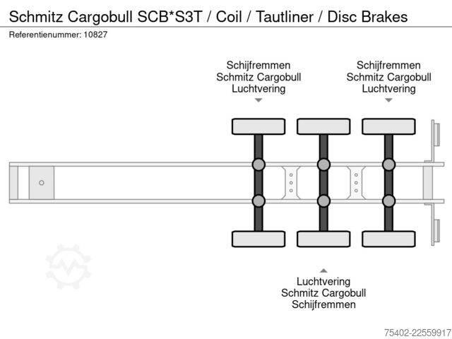 Lonas deslizantes Schmitz Cargobull SCB*S3T / Coil / Tautliner / Disc Brakes