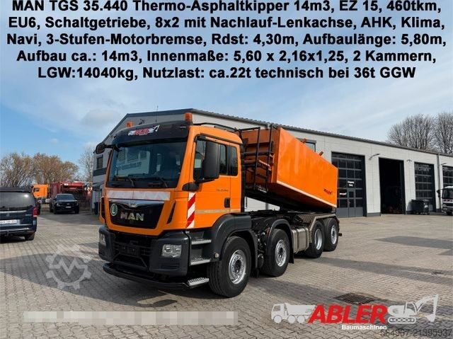 Camião basculante MAN TGS 35.440 Asphaltkipper Thermoisoliert 14m3
